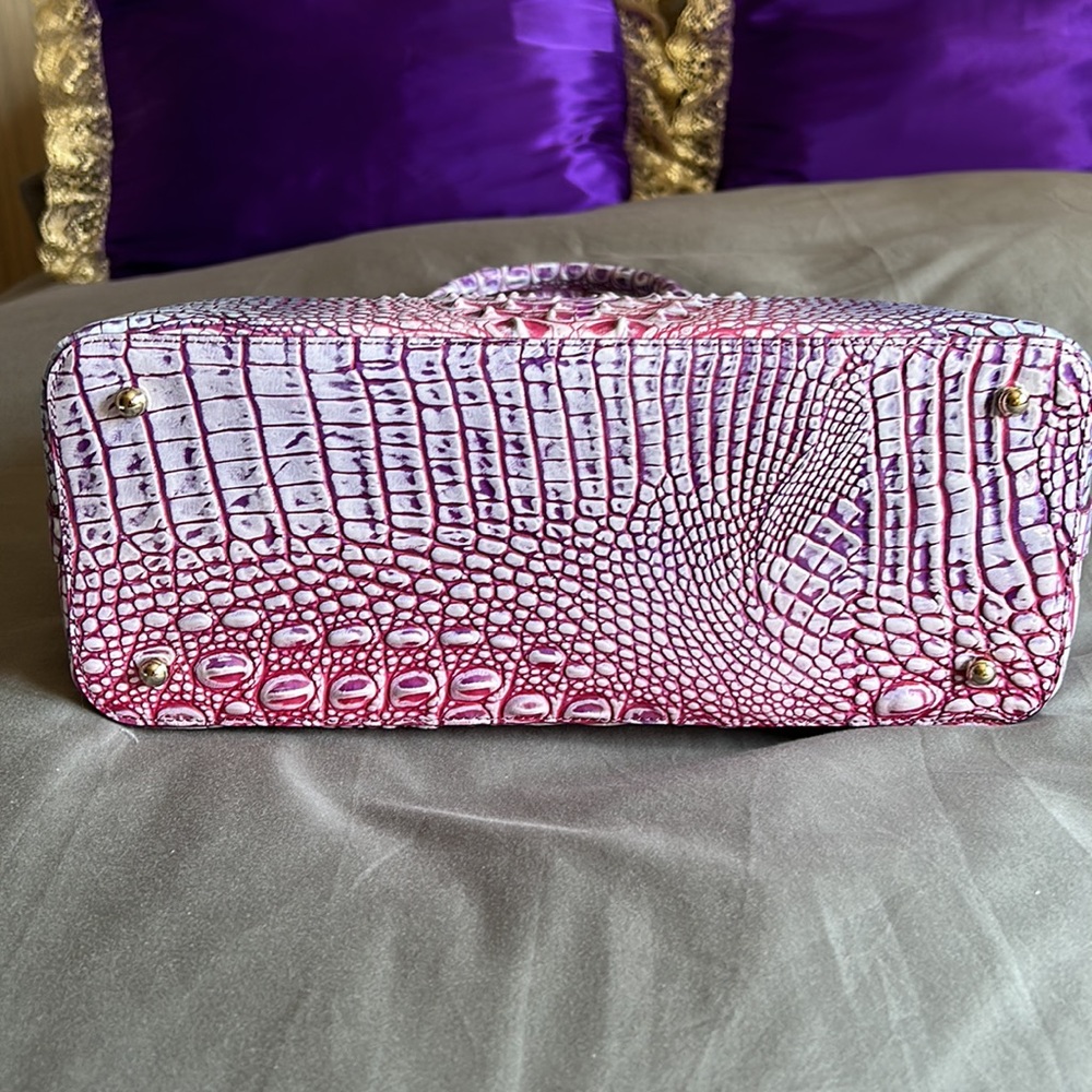 Brahmin Boysenberry Pink Purple Ombré Melbourne Large Duxbury Satchel- NWT - Picture 5 of 8